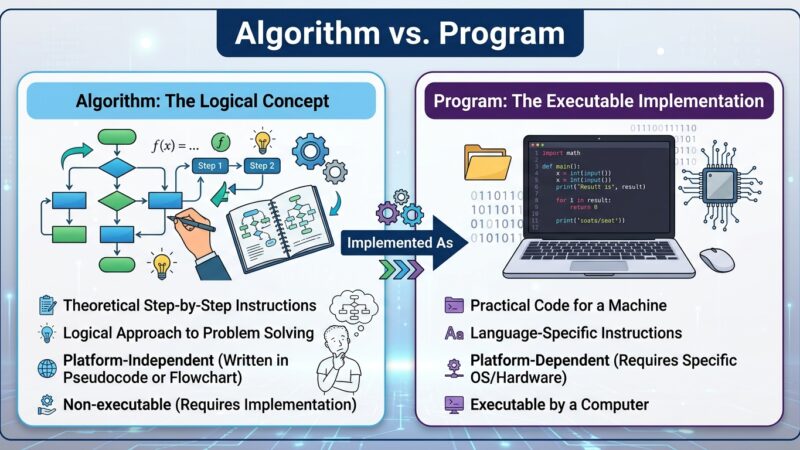 Algorithm vs. Program
