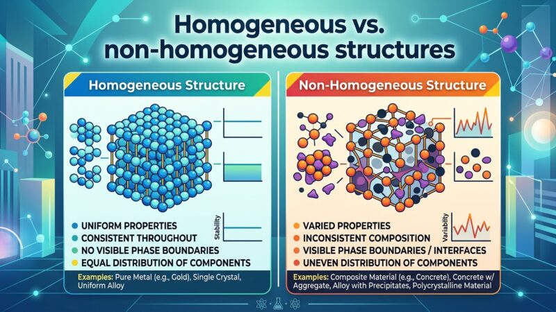 Homogeneous vs. non-homogeneous structures